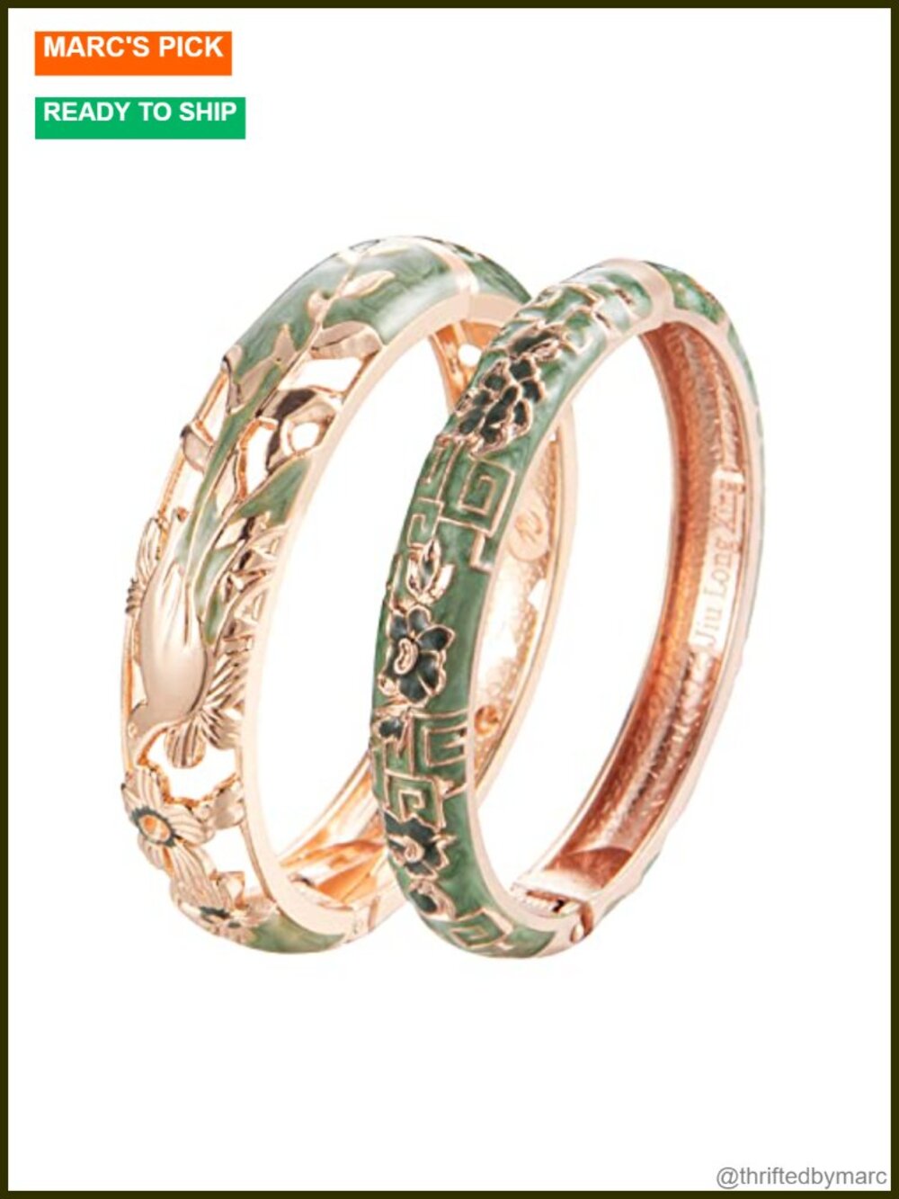 Handcrafted Cloisonne Enamel Bangle Bracelet with Spring Hinge